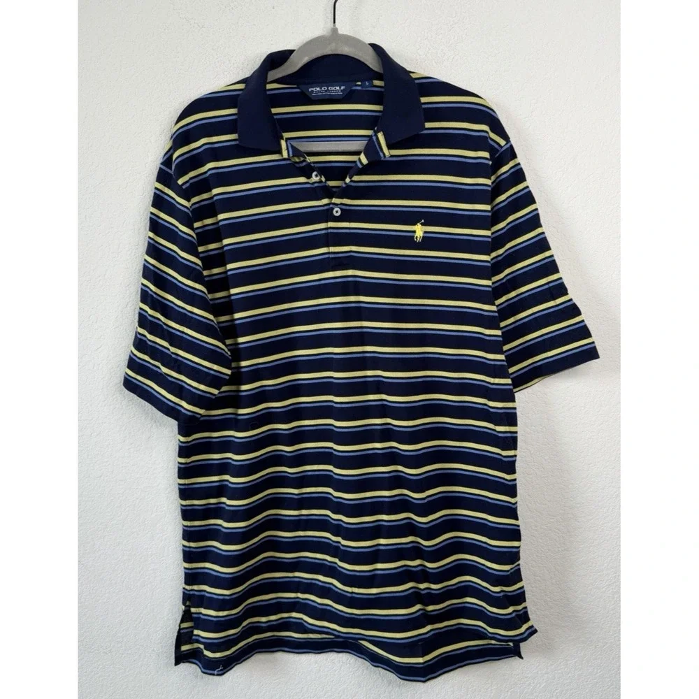 Polo Golf Ralph Lauren Men's Polo Shirt L Striped‎ Pima Cotton Preppy Old Money